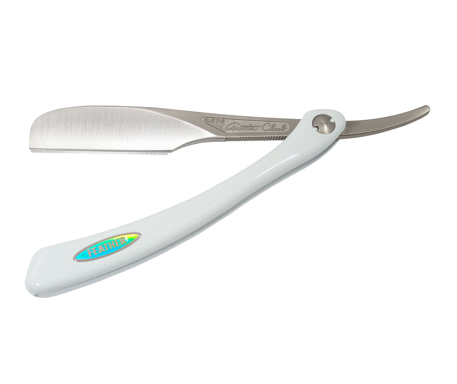 Feather Artist Club DX Pearl White Folding Razor