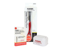 Feather Styling Razor Kit - Texturizing Red