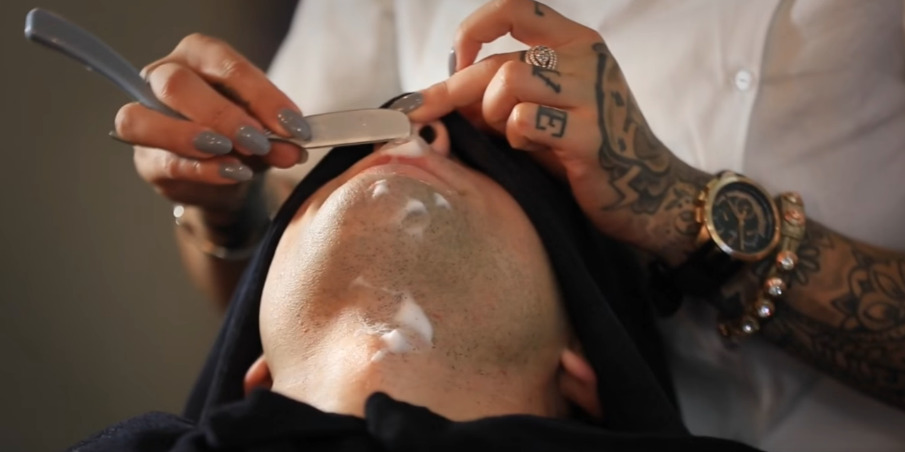 A Woman's Touch for a Proper Shave