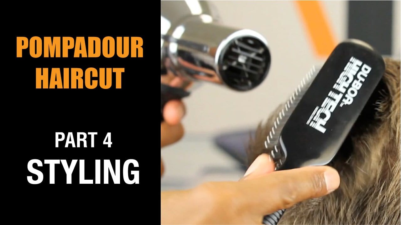 Men's Pompadour Haircut Styling and Finished Look