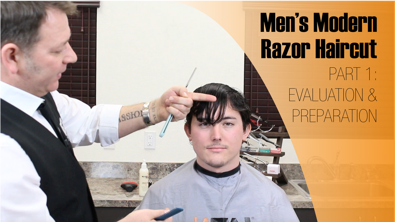 Part 1 - Men's Modern Razor Haircut - Evaluation & Preparation - Erik Lander