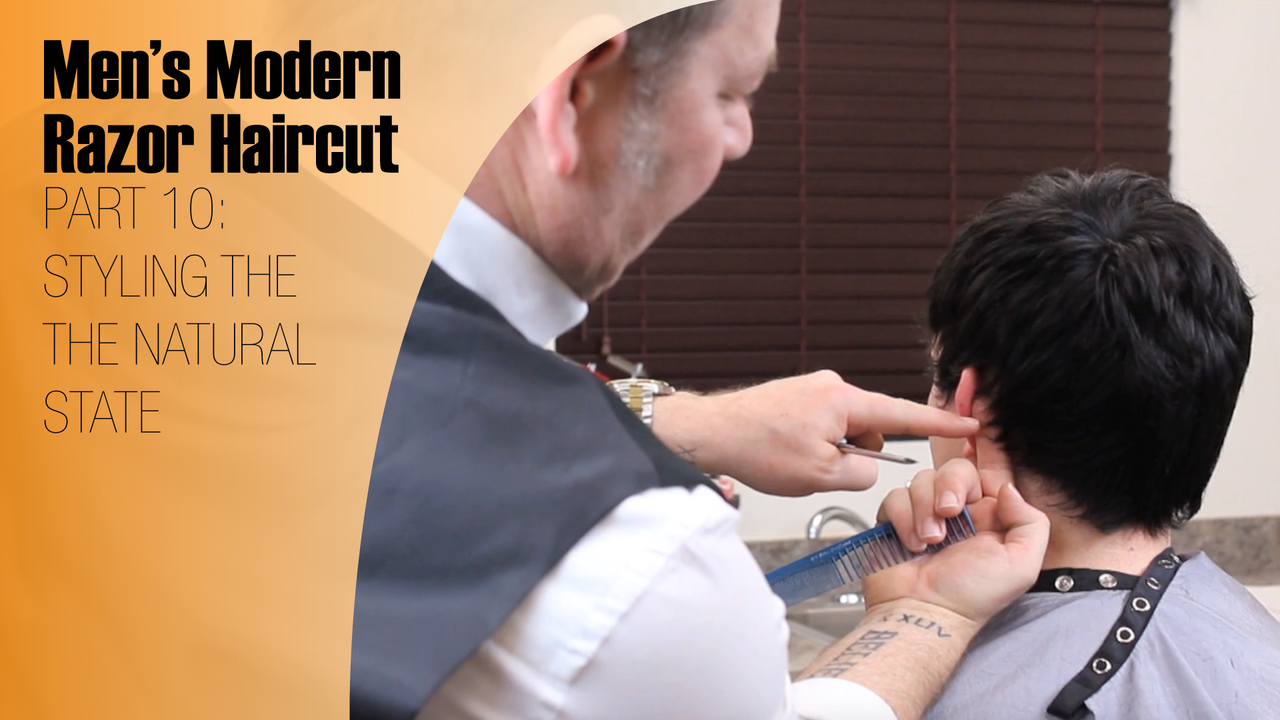 Part 10 - Men's Modern Razor Haircut - Styling the Natural State - Erik Lander
