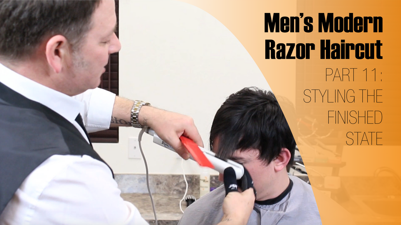 Part 11 - Men's Modern Razor Haircut - Styling the Finished State - Erik Lander