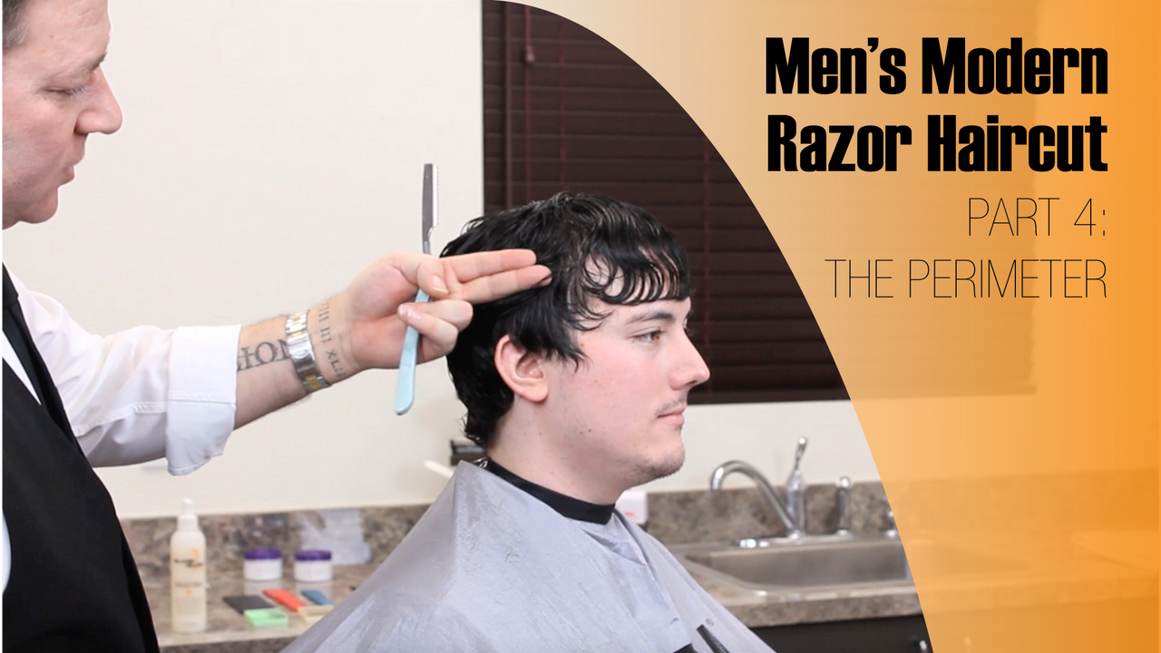 Part 4 - Men's Modern Razor Haircut - The Perimeter (Sides & Back) - Erik Lander