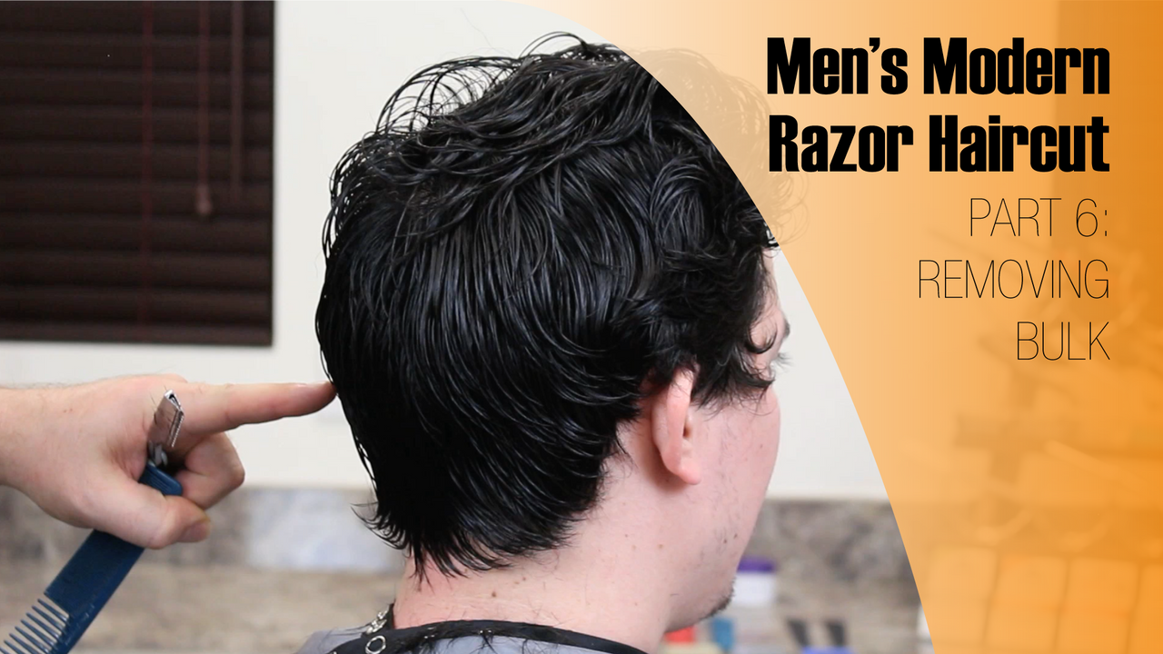 Part 6 - Men's Modern Razor Haircut - Removing Bulk - Erik Lander