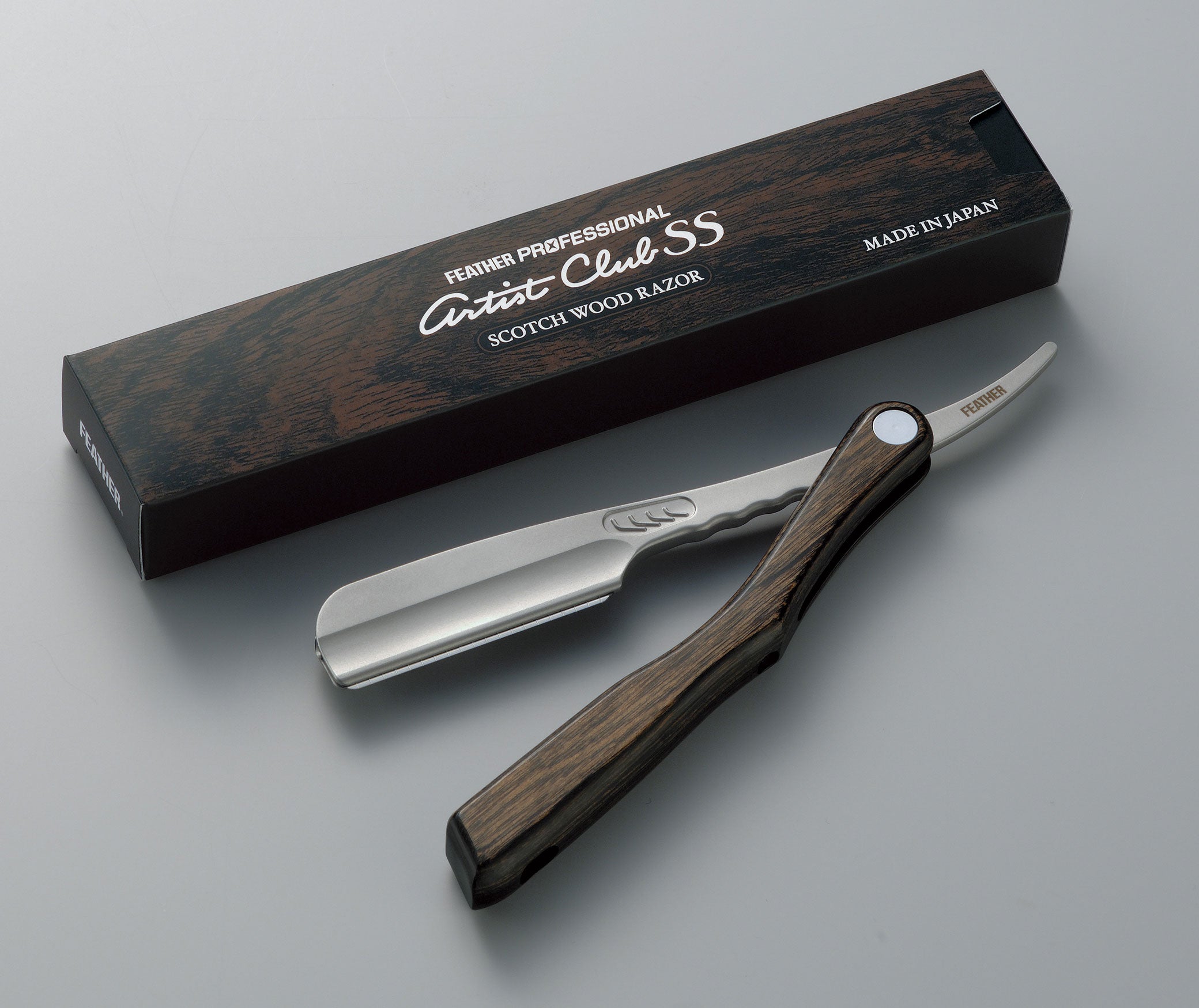 Feather Artist Club SS Scotch Wood Shaving Straight Razor – Jatai