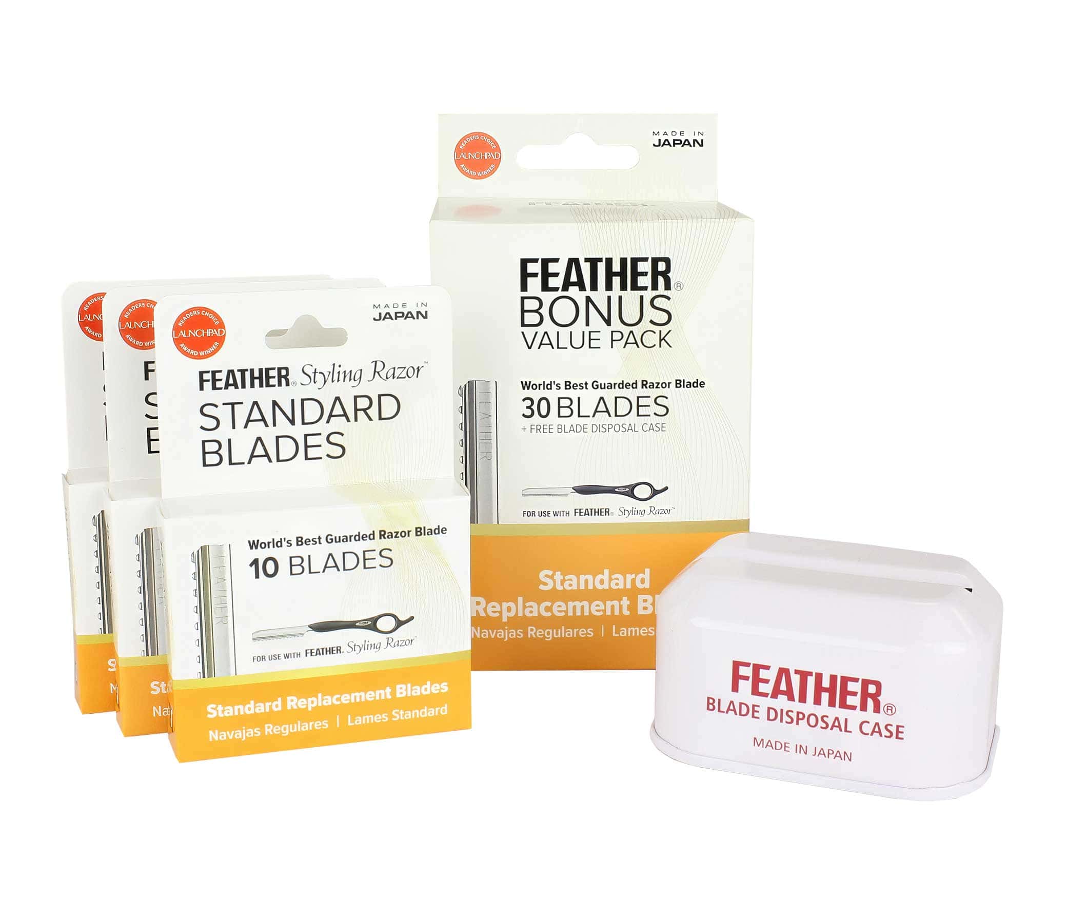 Feather Styling Razor Standard Blades Bonus Value Pack – Jatai