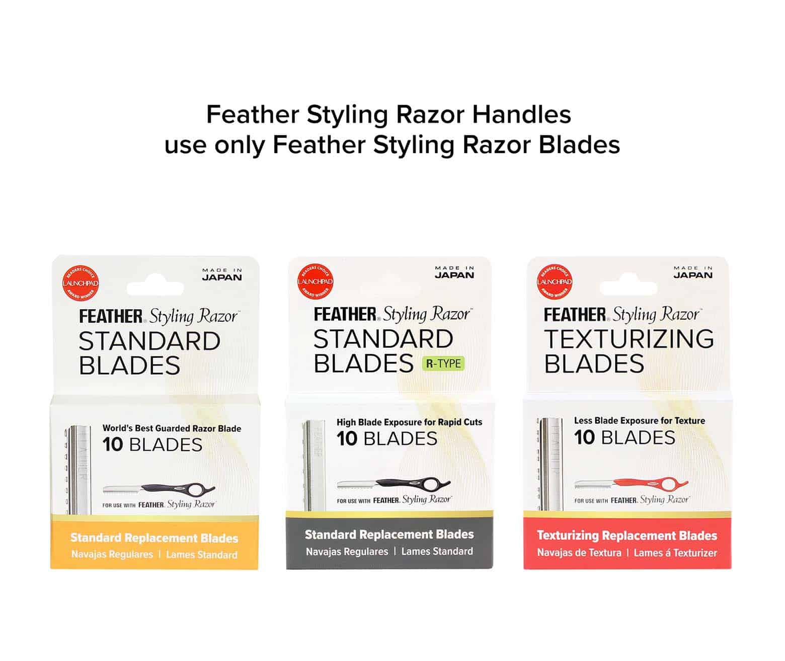 Feather Styling Razor Handle Wood-Look - Feather Styling Razor Handles use only Feather Styling Razor Blades