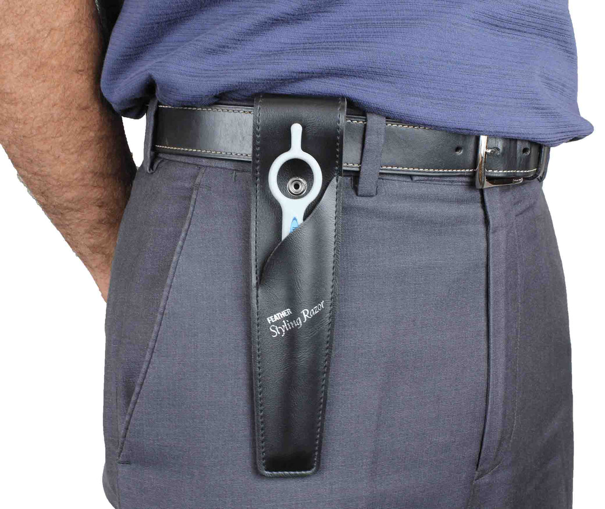 Feather Styling Razor Holster - on Belt