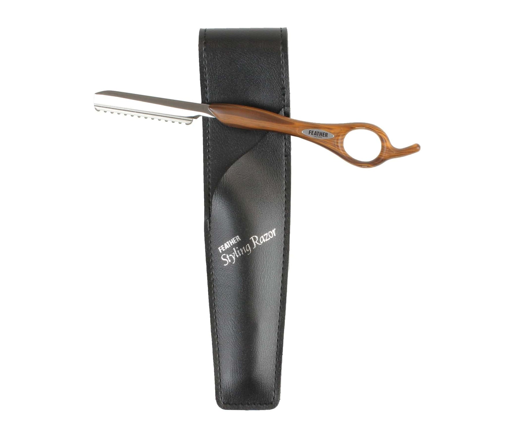 Feather Styling Razor Kit Wood-Look with Holster