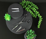 Feather Switch Blade Shears with Tang - green plants