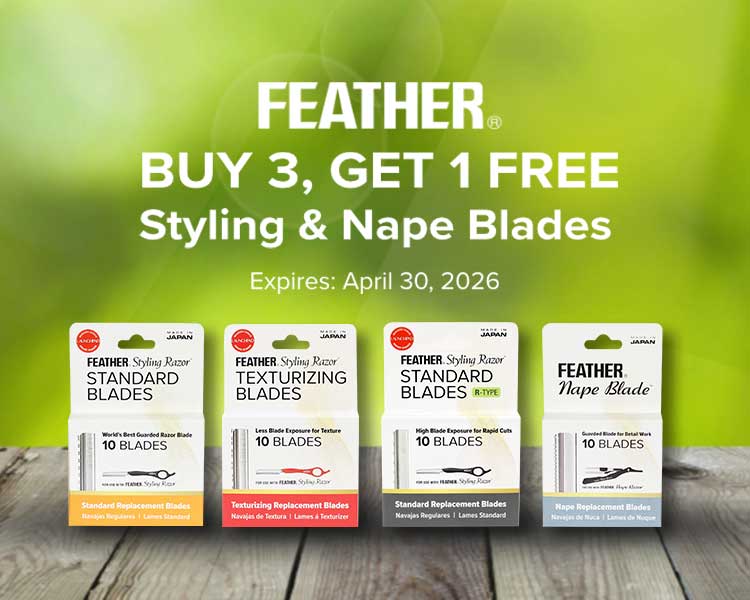 Feather - Buy 3, get 1 Free Styling and Nape Blades - Expires April 30, 2026