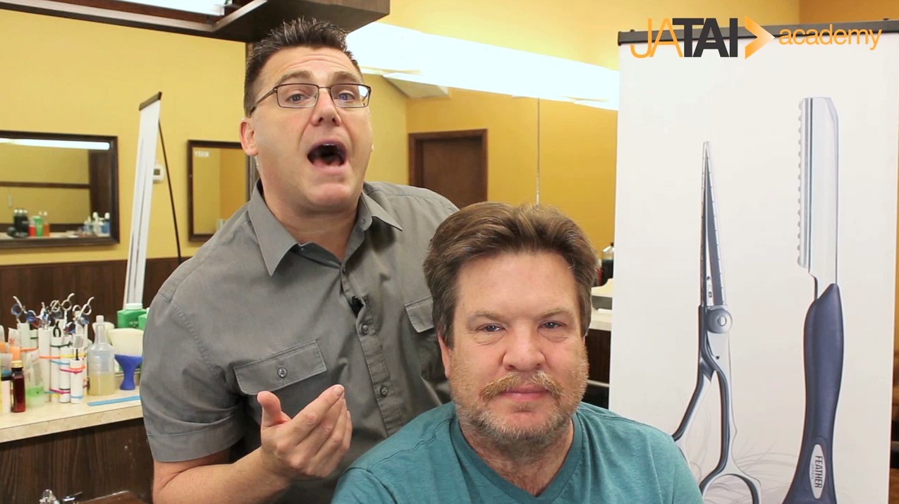 Men's Contemporary Partially Disconnected Haircut - Clipper Cutting and Shear Point Tapering