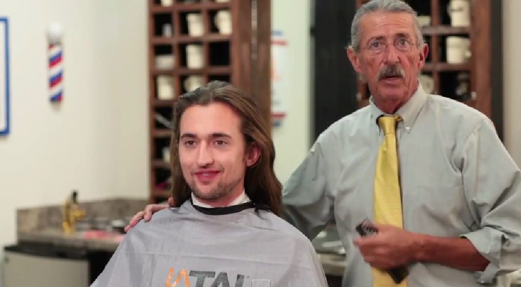 Men's Long Haircut and Facial Grooming