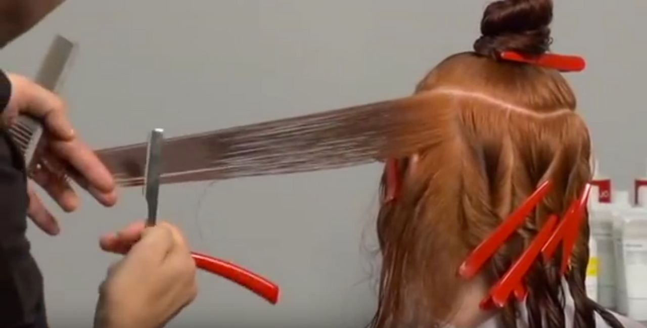 Nick Arrojo - How to Cut Thick Textured Hair to Create Loose Controlled Curls and Layers with a Plier Razor