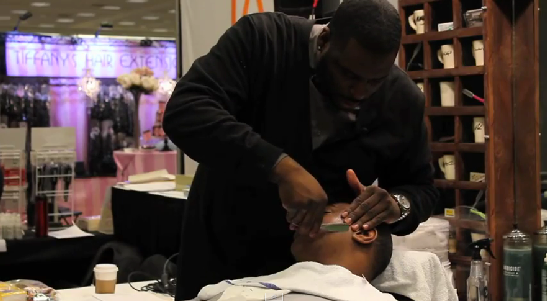 One man's delicious shaving experience. Feather Artist Club Straight Razor Shave SIBE Show