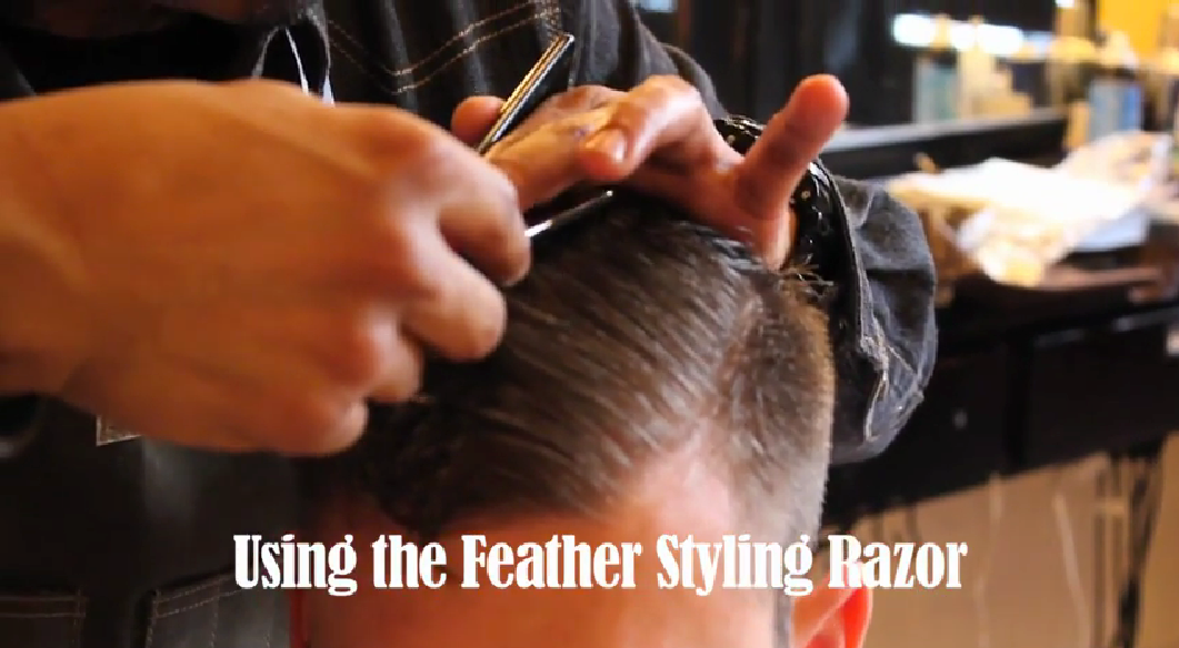 Men's Comb Over Haircut - Razor Haircutting - Part 5