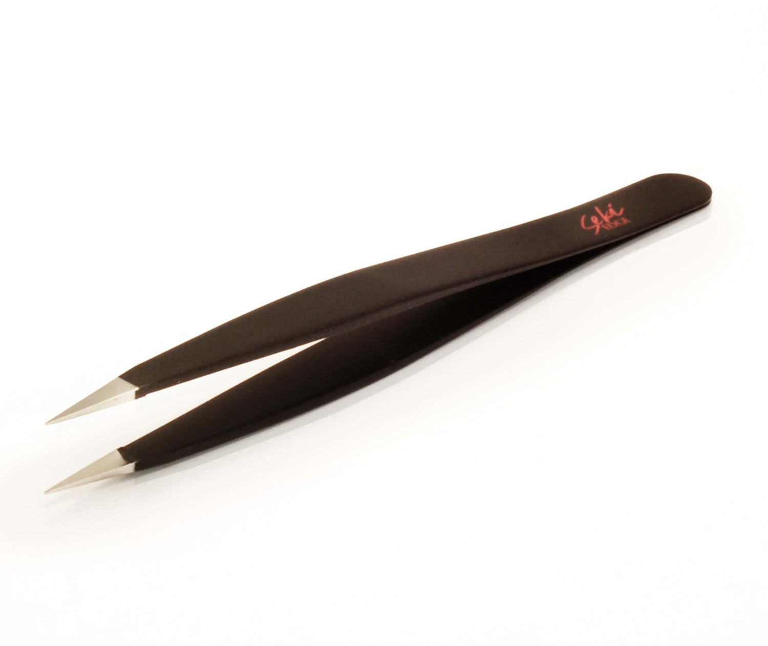 Seki Edge Black Stainless Steel Pointed Tip Tweezers (SS-501) - point tip