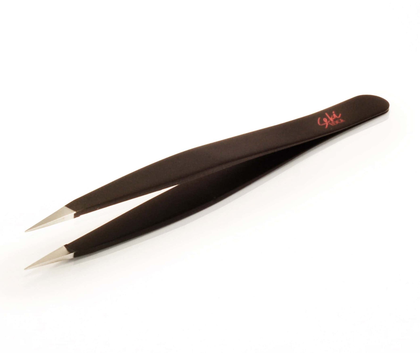 Seki Edge Black Stainless Steel Pointed Tip Tweezers (SS-501) - point tip