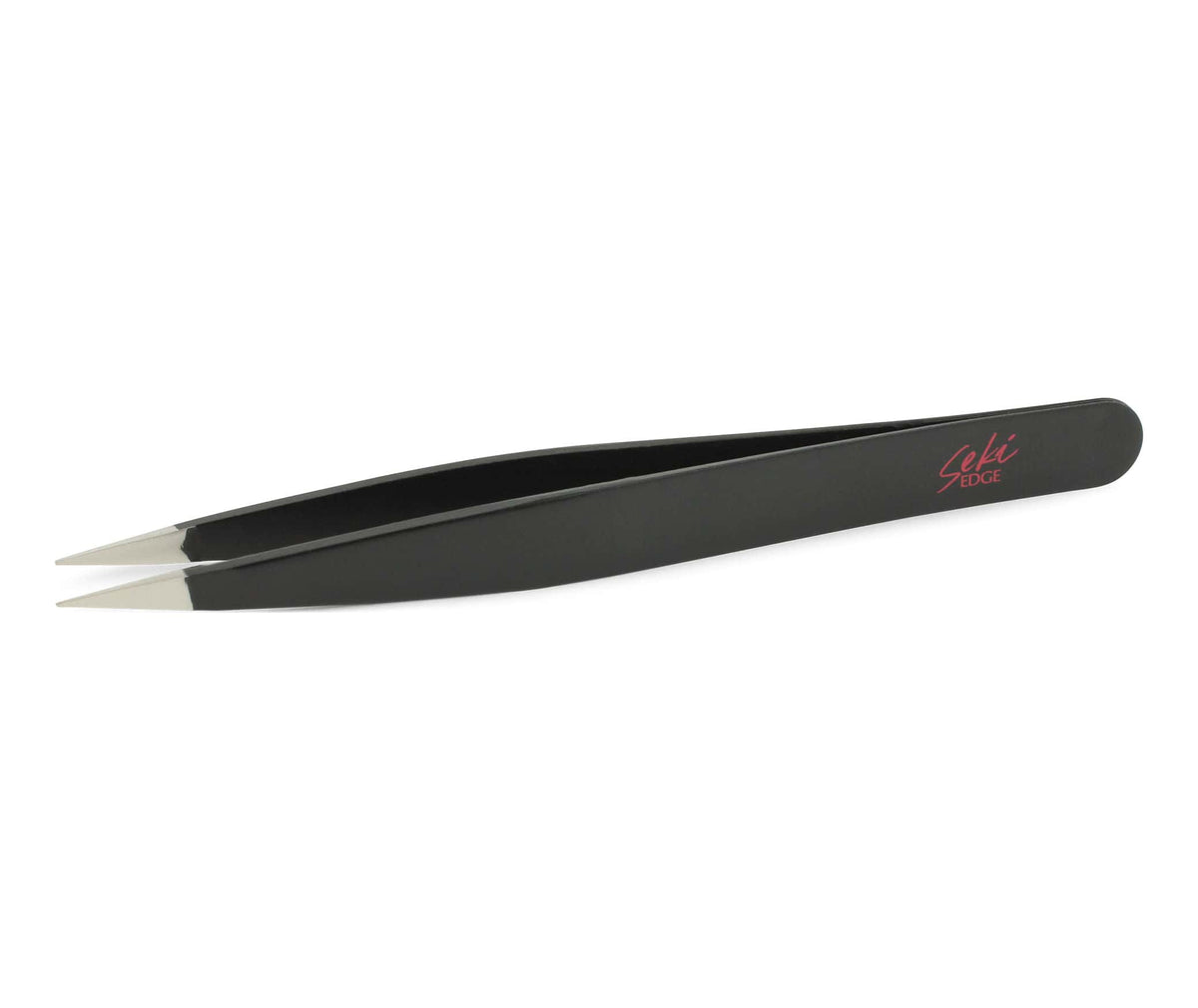 Seki Edge Black Stainless Steel Pointed Tip Tweezers (SS-501)