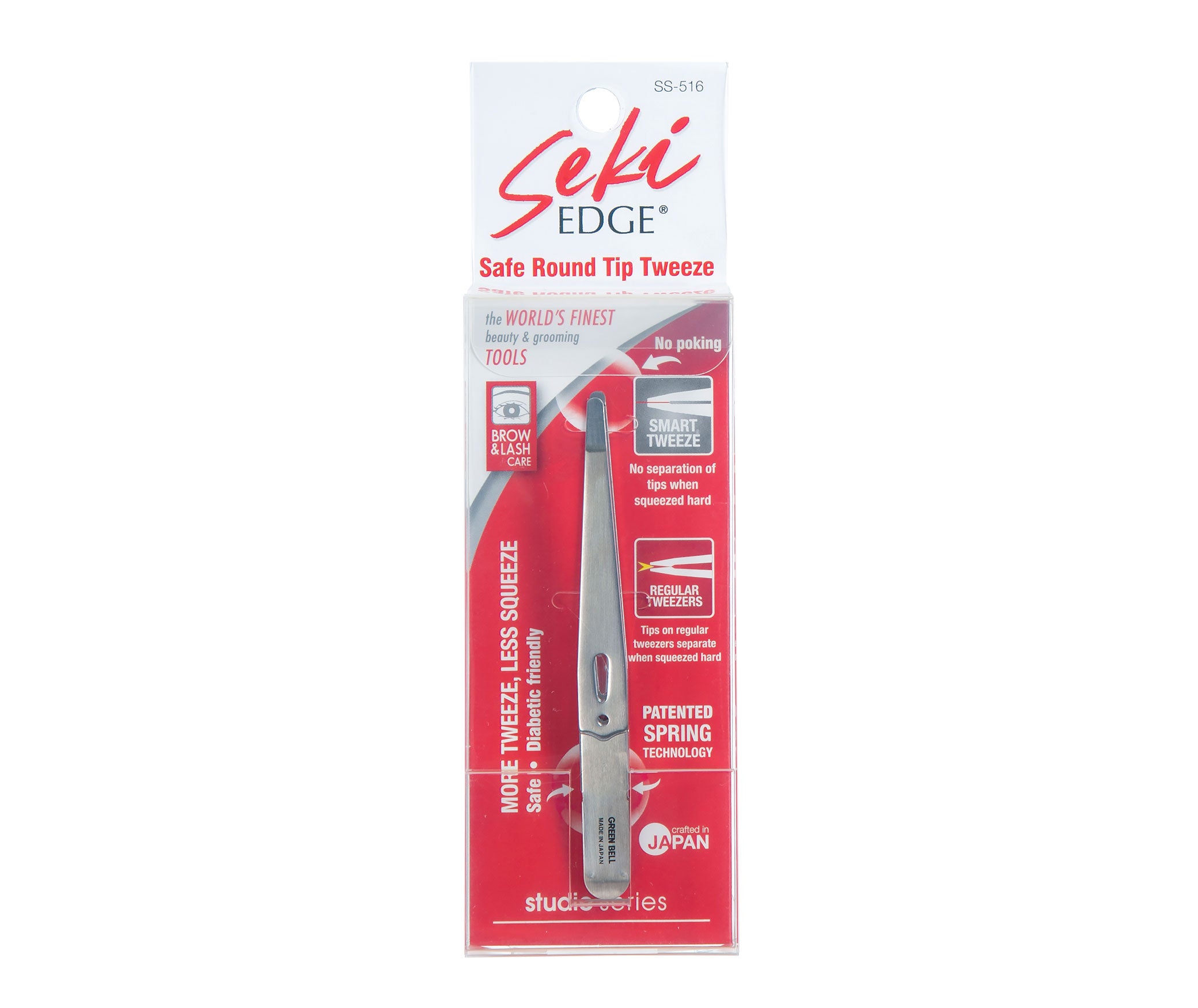 ざっきー Seki Edge Safe Round Tip Tweeze (SS-516) | No More Poking – Jatai