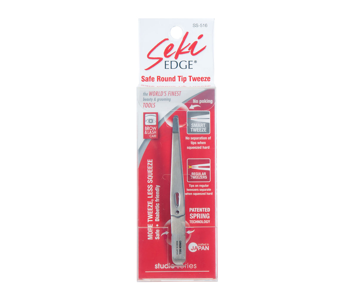 Seki Edge Round Tip Tweeze (SS-516) package