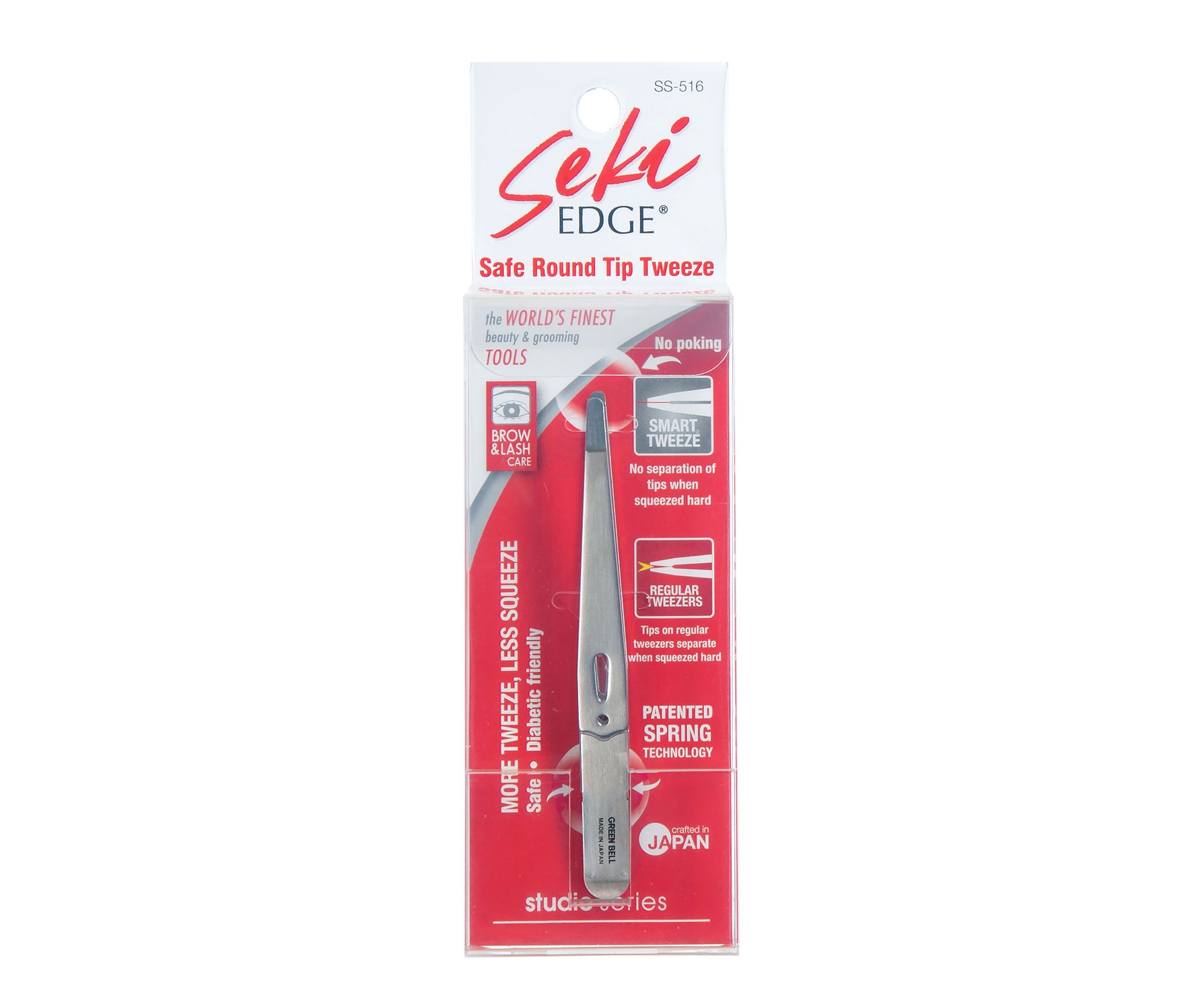 Seki Edge Round Tip Tweeze (SS-516) package