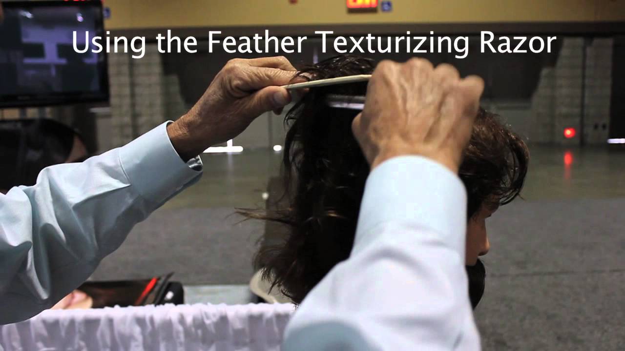 Removing excess curl and heaviness in the back of the hair