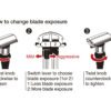 How to change blade exposure