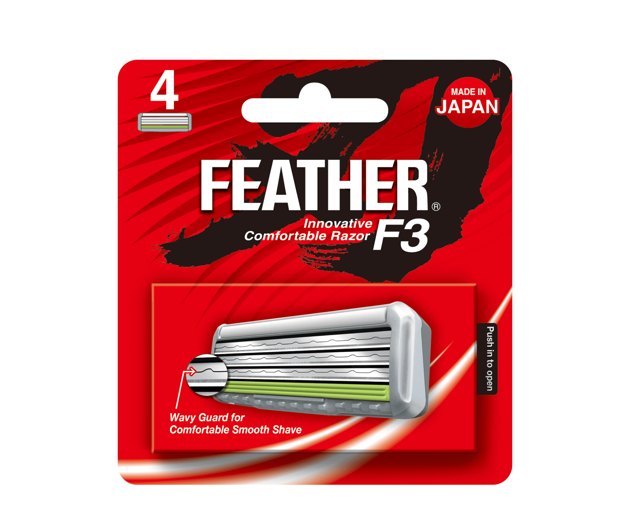 Feather F3 Cartridge Shaving Razor Blades FSystem Handles